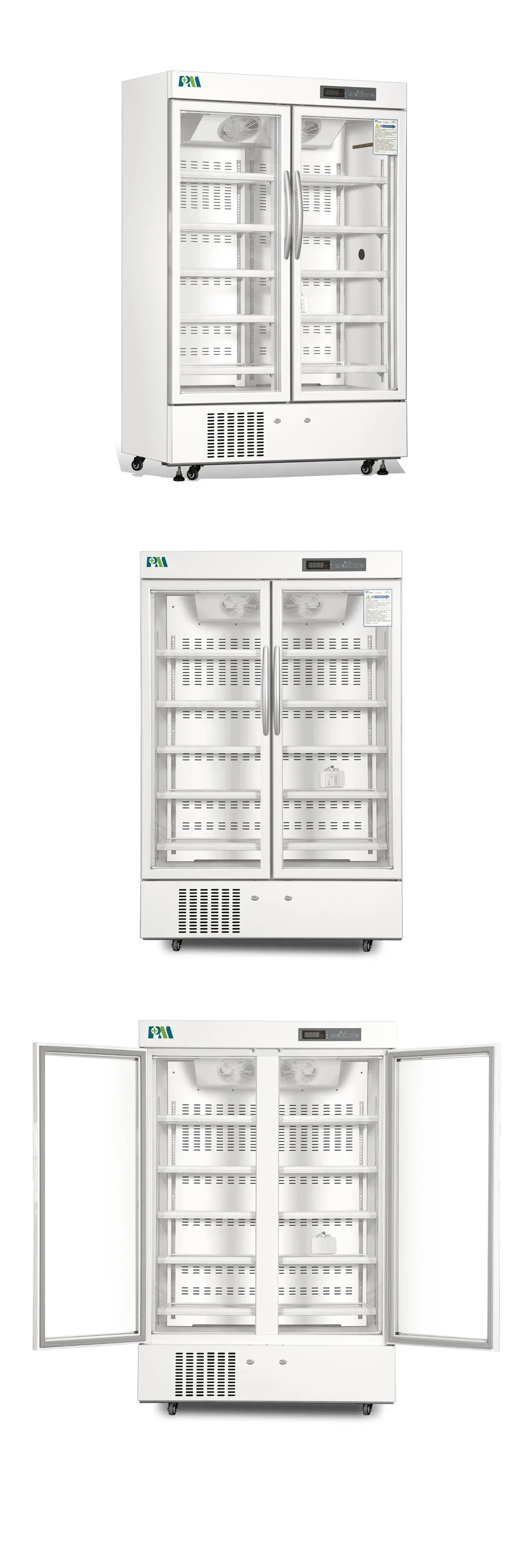 Сторона большой емкости 656L - - фармации стойки боковой двери холодильник вертикальной медицинской вакционный 2-8 градусов