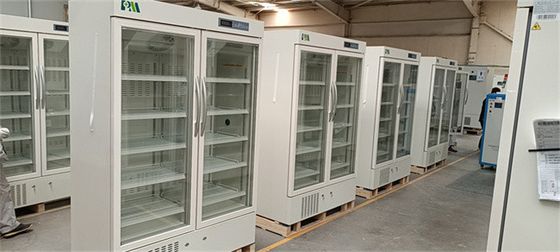2-8 холодильник фармации большой емкости степени 656L биомедицинский с двойной стеклянной дверью для оборудования больницы