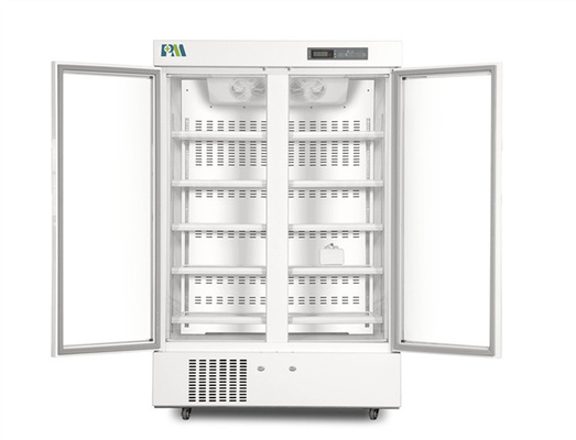 2-8 фармации емкости Frost 1006L градусов холодильник автоматической вертикальной медицинский с двойной стеклянной дверью