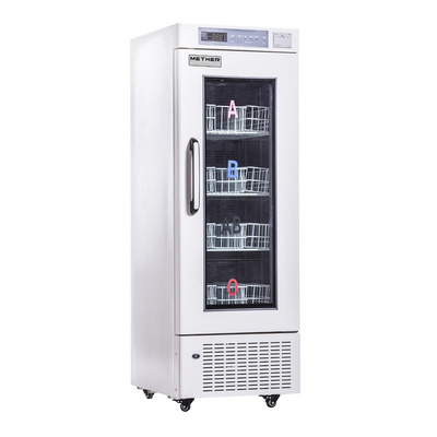 Портативный больничный банк крови холодильный шкаф с нагревающей пена стеклянной двери 208L