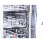 Стеклянные холодильники банка крови двери 208L