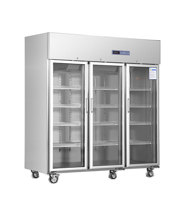 3 холодильник стеклянной фармации емкости дверей 1500L медицинский для медицинского магазина