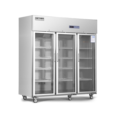 Нагревая холодильник стеклянной фармации нержавеющей стали 304 дверей медицинский используемый в лаборатории больницы