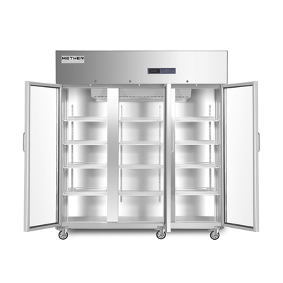Нагревая холодильник стеклянной фармации нержавеющей стали 304 дверей медицинский используемый в лаборатории больницы
