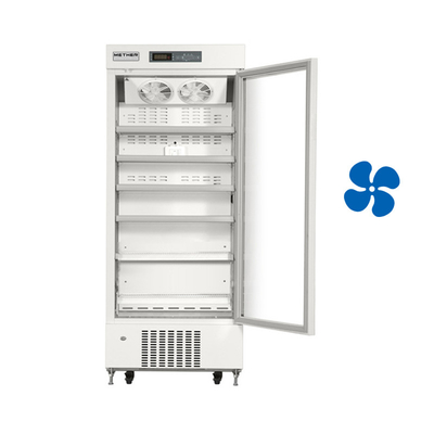 Микропроцессорный температурный контроллер Медицинская аптека холодильник с нагретой стеклянной дверью 416L
