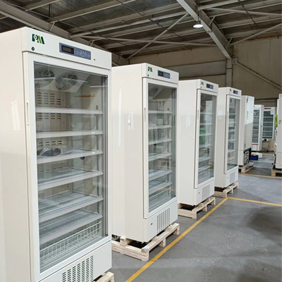 Вертикальный фармацевтический охлаждающий шкаф с принудительным охлаждением воздухом