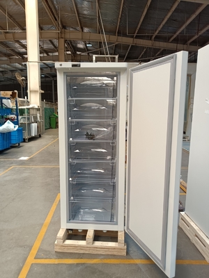 -40℃ Медицинский морозильник глубокой заморозки MDF-40V278W | Вертикальный биомедицинский морозильник объемом 278 л с 7 внутренними ящиками и цифровым контролем температуры