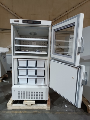 Медицинский морозильник глубокой заморозки -40℃ | Двухкамерный биомедицинский морозильник для лабораторного и клинического хранения (528 л)