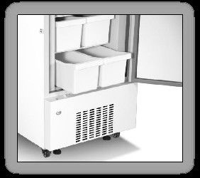 распыленные 368L покрывают стальной замораживатель холодильника лаборатории совмещенный больницей глубокий чистосердечный
