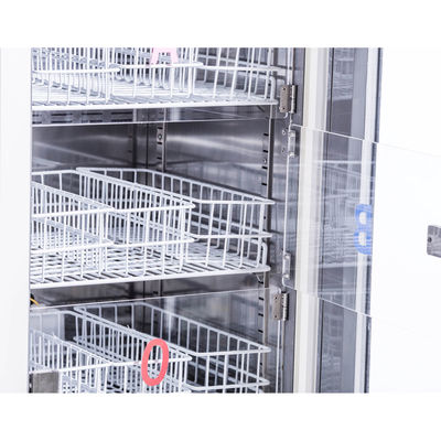 холодильники банка крови 208L PROMED чистосердечные медицинские с нагревая дверью автоматическим Frost стекла пены