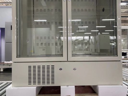 фармация двойной двери 656L и холодильник лаборатории со стеклянной дверью и светом СИД внутренним